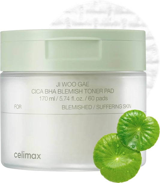 Celimax Ji Woo Gae Cica BHA Blemish Toner Pad 60 Pads