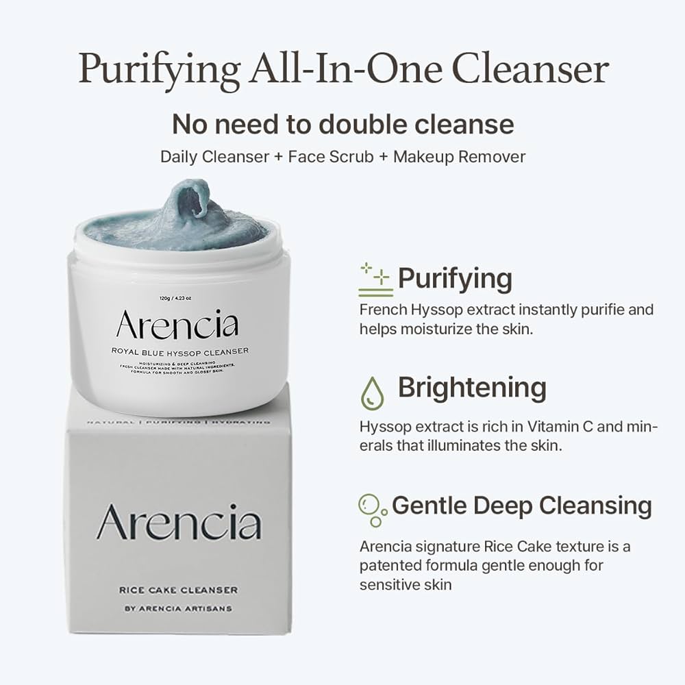 Arencia Fresh Royal Blue Rice Mochi Cleanser 120g