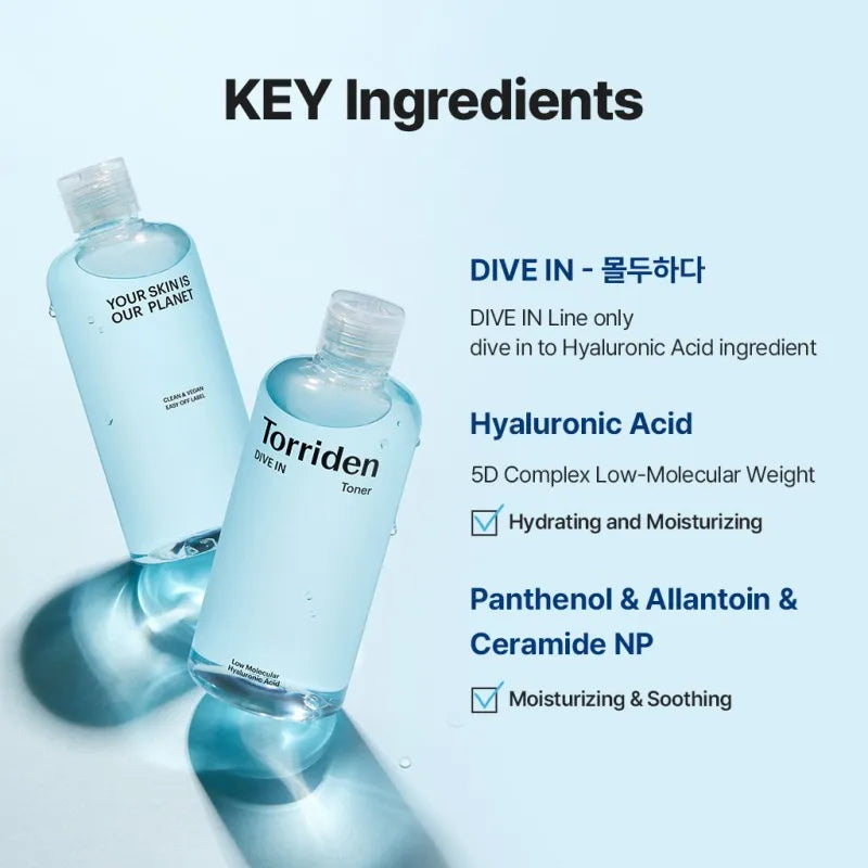 TORRIDEN - DIVE-IN LOW MOLECULAR HYALURONIC ACID TONER 300ML