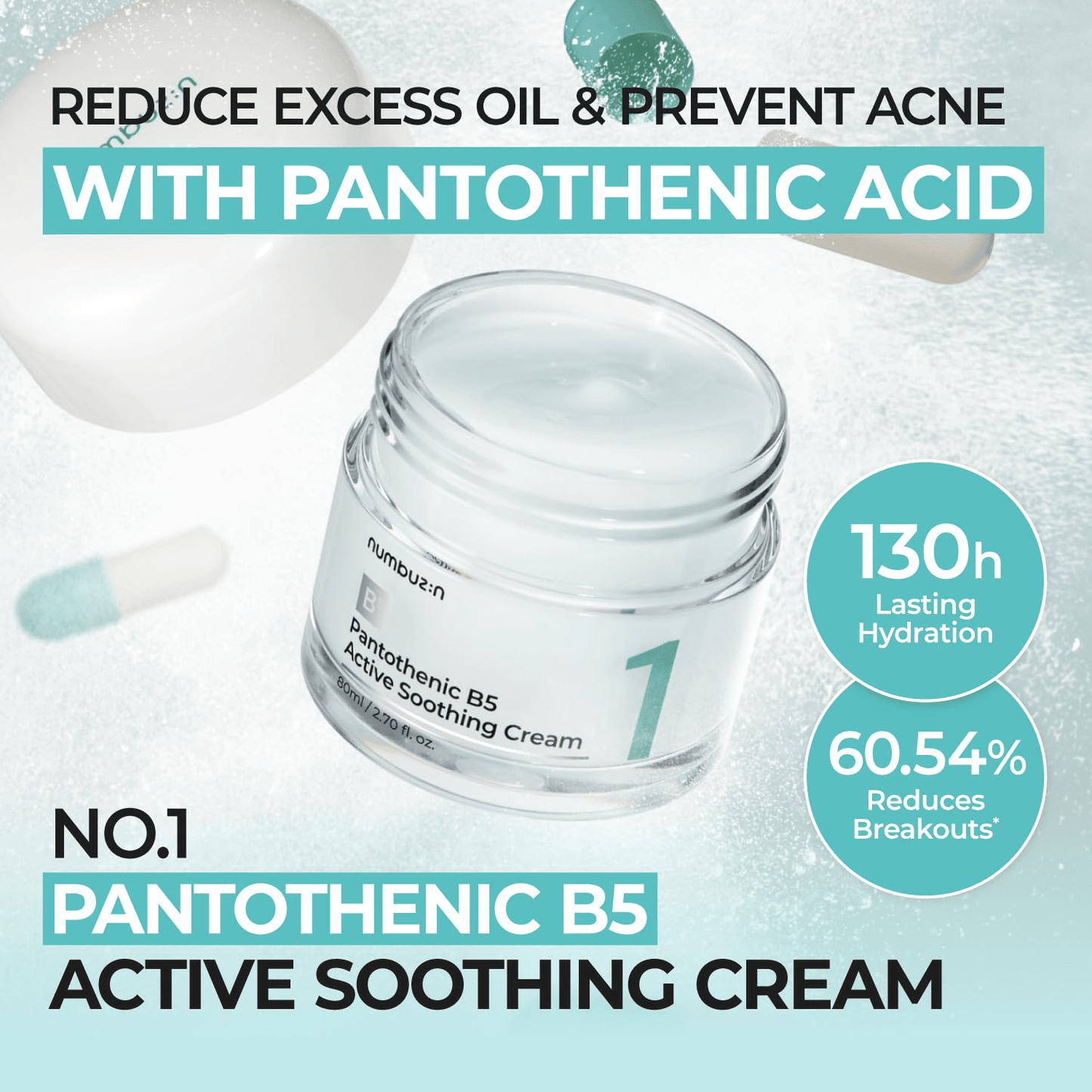 Numbuzin No. 1 Pantothenic B5 Active Soothing Cream 80ml