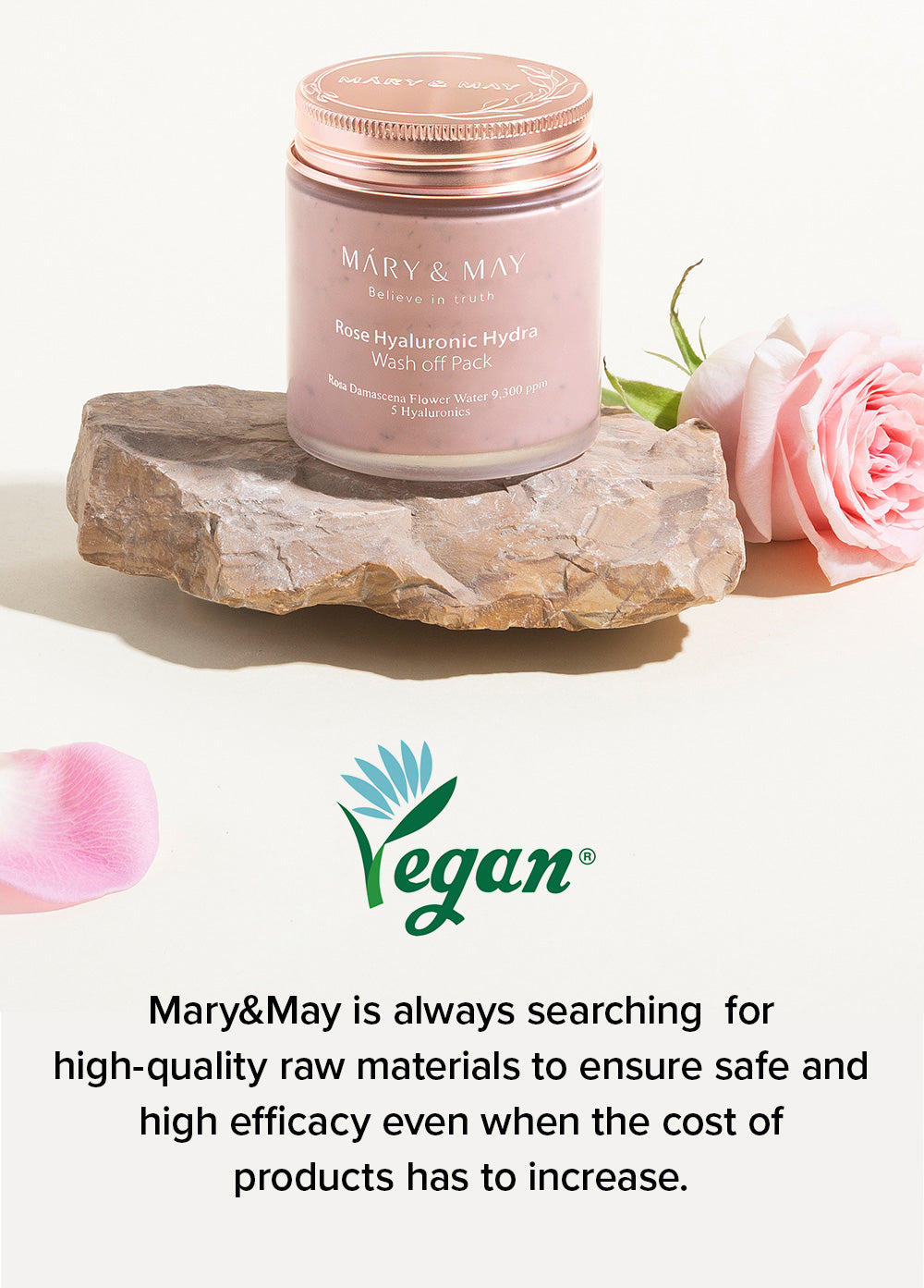 Mary&May Vegan Rose Hyaluronic Hydra Wash Off Pack Special Set (125g+30g)