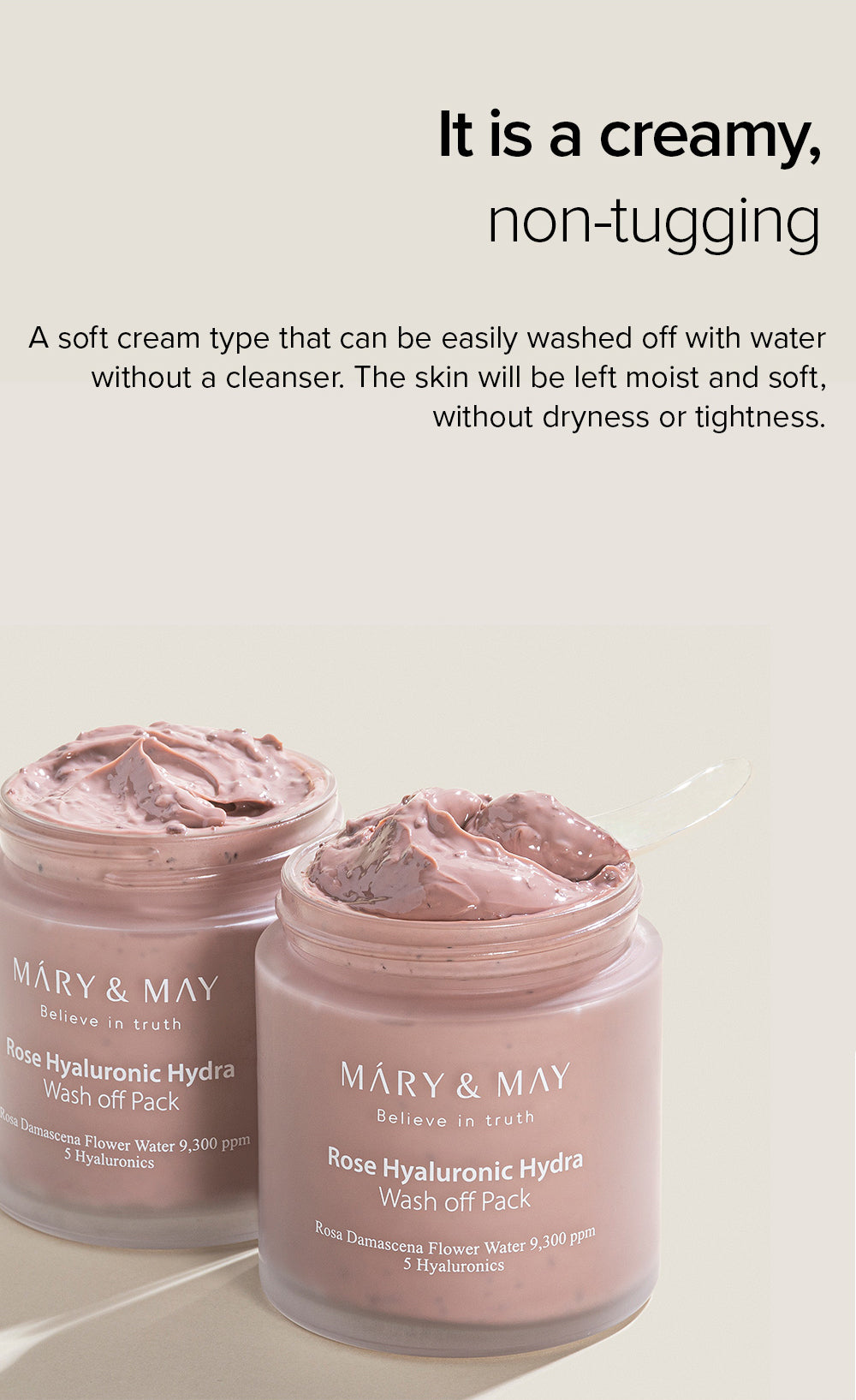 Mary&May Vegan Rose Hyaluronic Hydra Wash Off Pack Special Set (125g+30g)