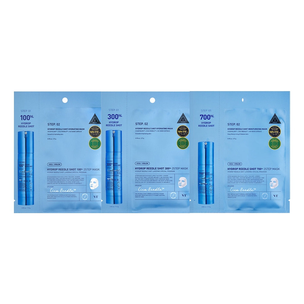 VT Hydrop Reedle Shot 100hL/300hL/700hL 2-Step Hydrogel Mask