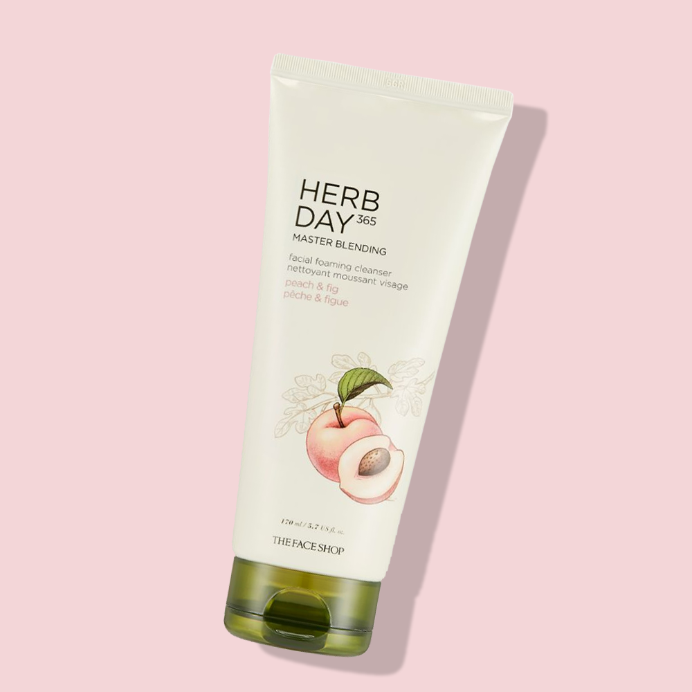 The Face Shop - Herb 365 Day Peach & Fig Foam Cleanser 170ml