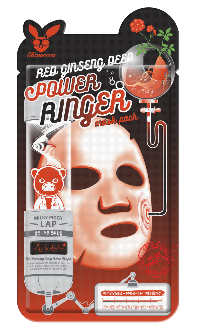 Elizavecca - Red Ginseng Deep Power Ringer Mask Pack (1pc)