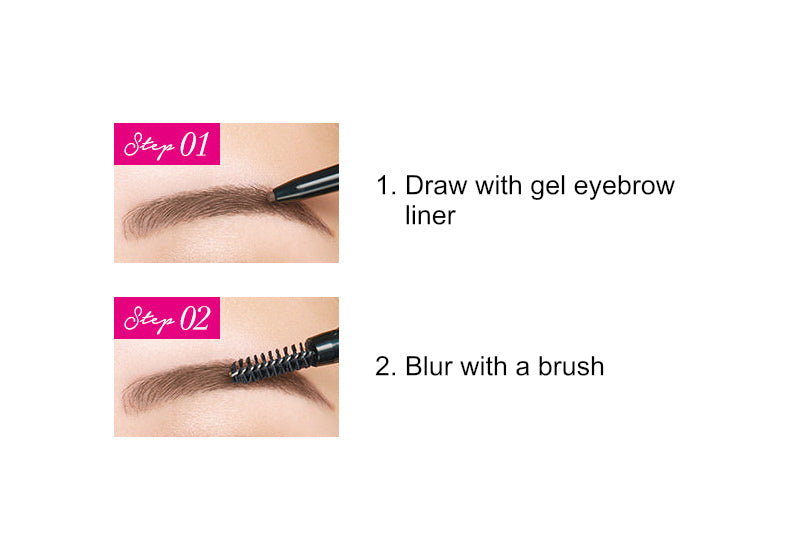 ISEHAN KISSME Heavy Rotation Gel Eyebrow Liner 01 Natural Brown