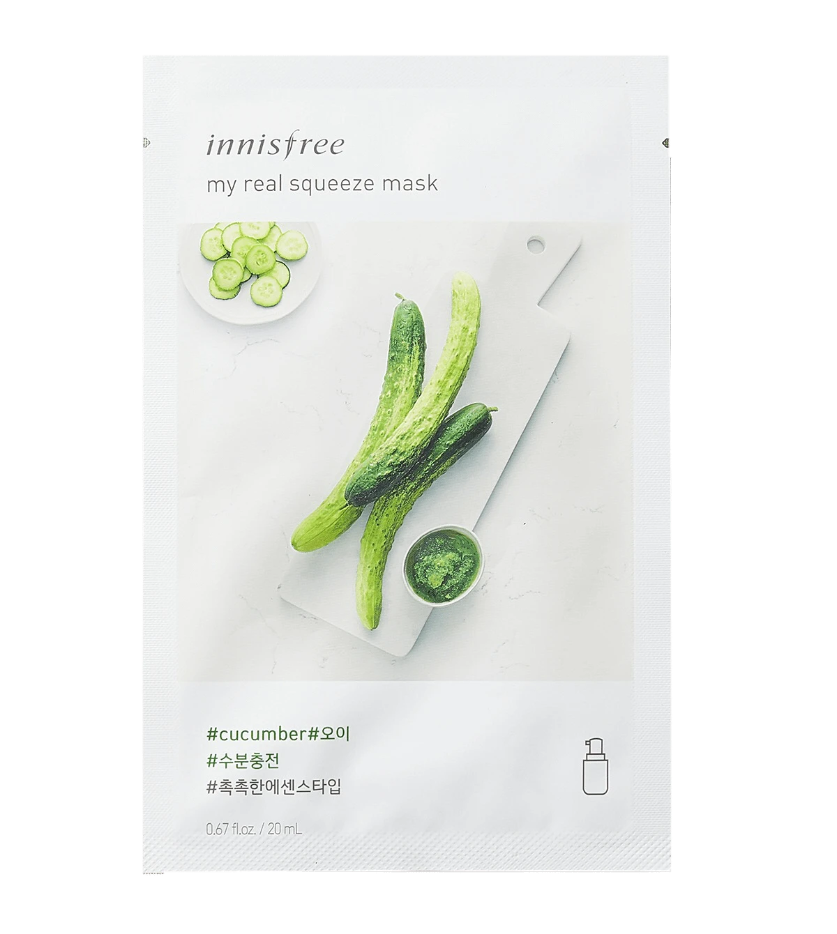 innisfree - My Real Squeeze Mask EX #Cucumber 1pc