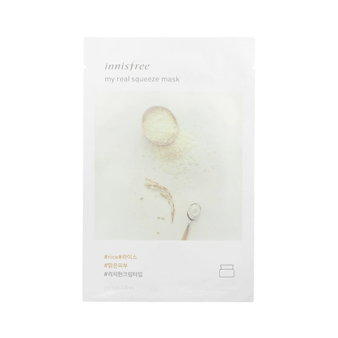 innisfree - My Real Squeeze Mask EX #Rice 1pc