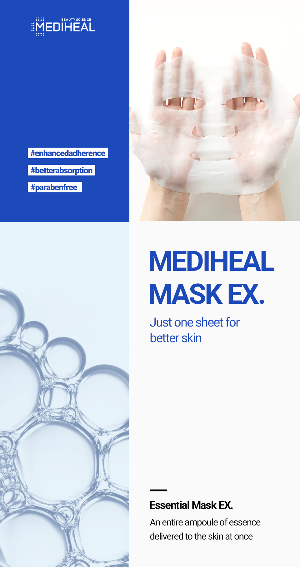 MEDIHEAL - N.M.F Aquaring Ampoule Mask Ex (1pc)