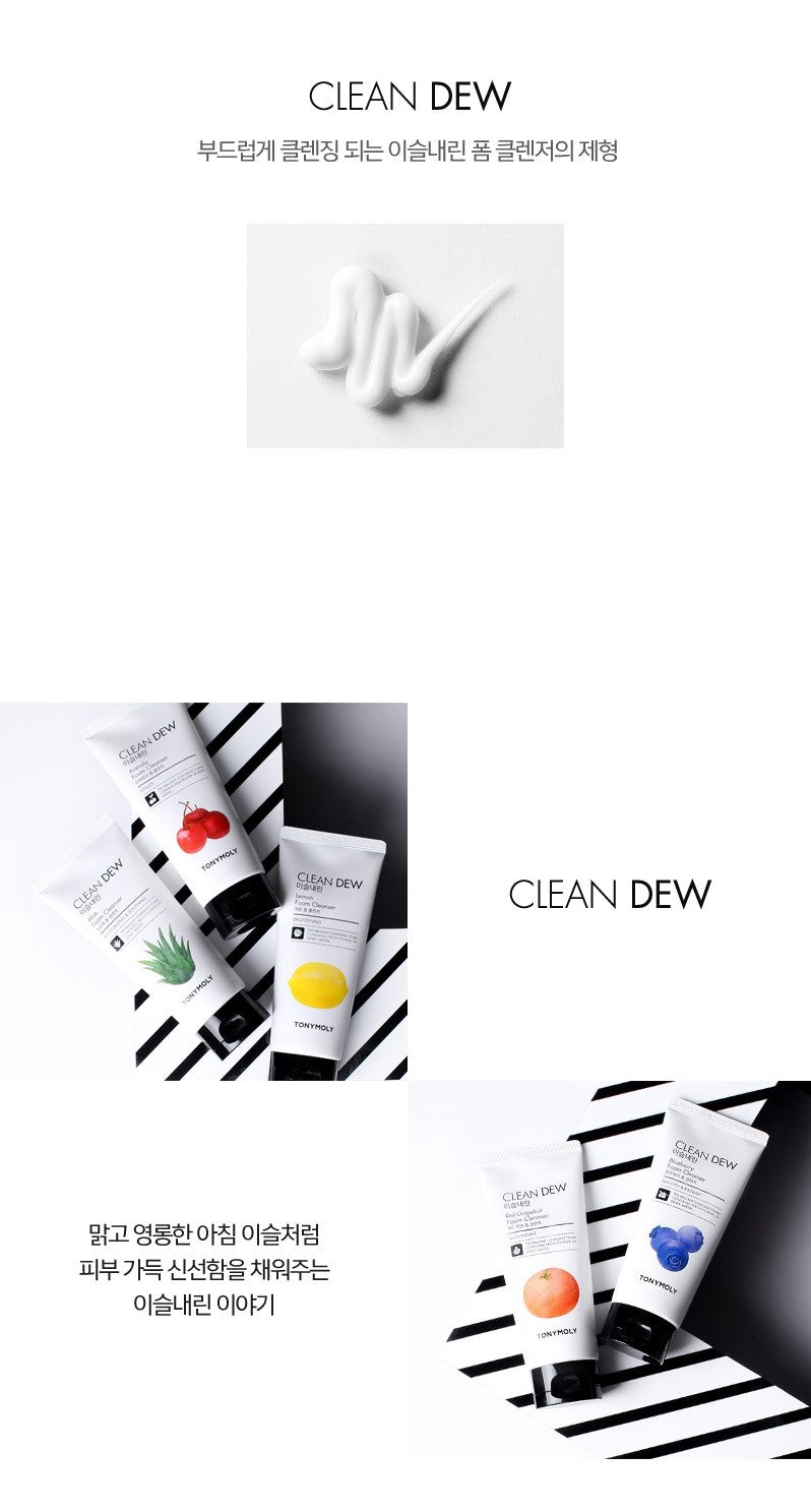 TONYMOLY - Clean Dew Acerola Foam Cleanser 180mL