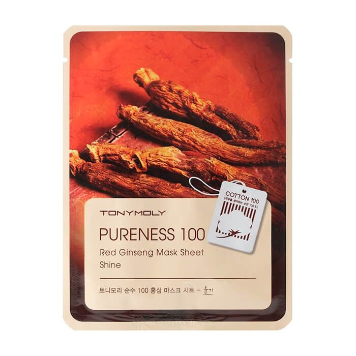 TONYMOLY - Pureness 100 Red Ginseng Mask Sheet 1pc